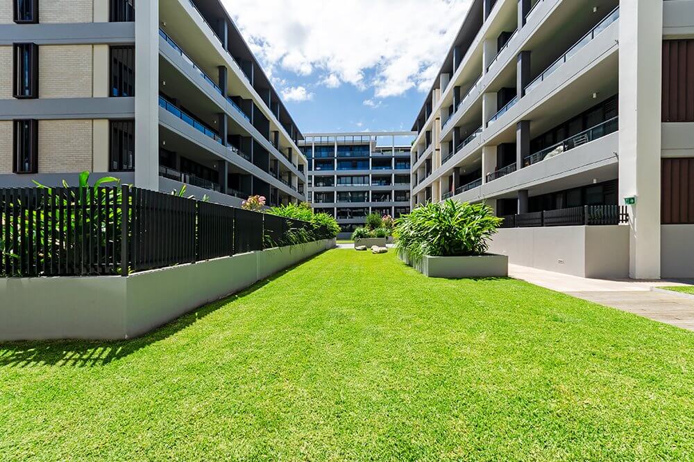 Lawn area at Promenade Parramatta