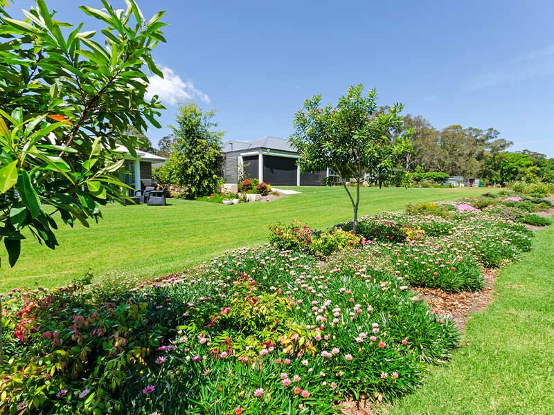 Aged Care & Retirement Gardens around resident houses