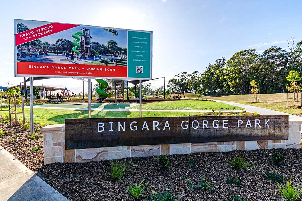 Bingara Gorge Park Entry Sign