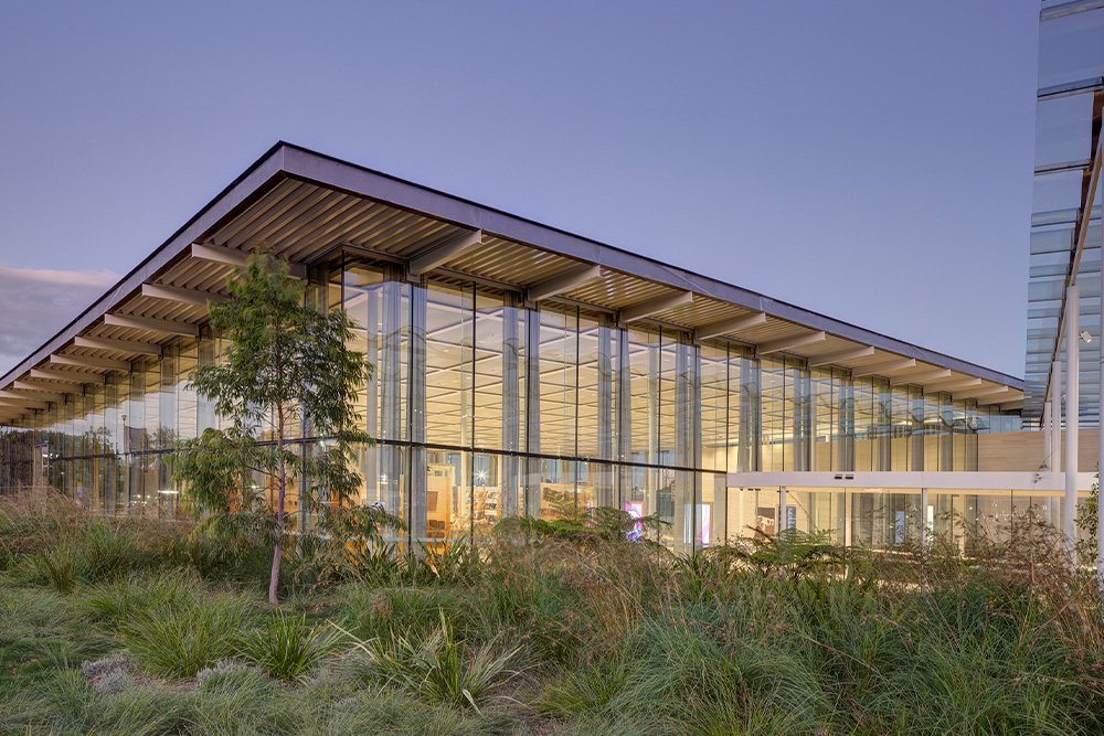 New building and exterior landscaping at Sydney Modern Project, Art Gallery of NSW