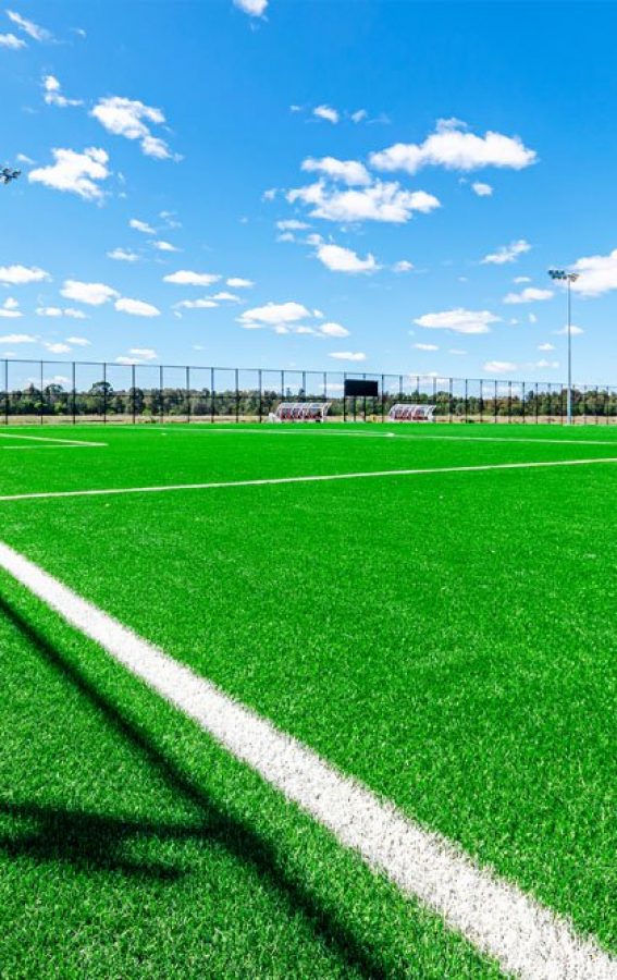 Synthetic Field with goal posts